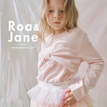 韓國專櫃 RoanJane 粉色胸前大蝶結造型長袖上衣