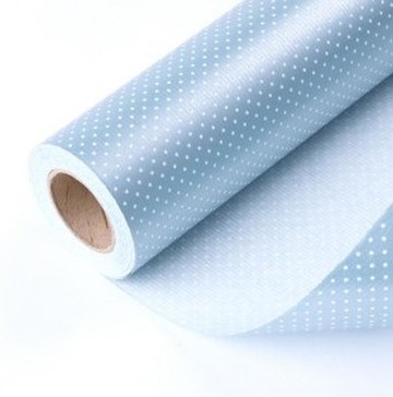 紙質珠光圓點捲筒包裝紙  1個  翡翠色
