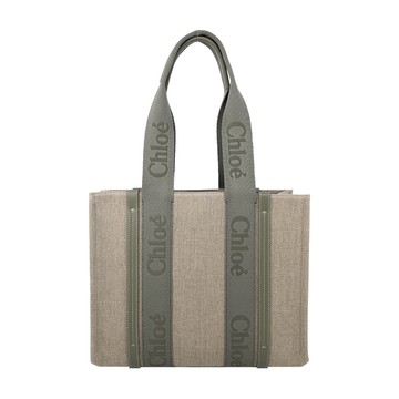 Chloe Woody tote bag帆布托特包(中號/墨綠)