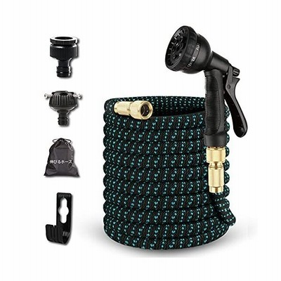 3倍に伸びる 伸びるホース 2 5m 7 5m 8パターンノズル 超軽量 3750d高品質な布 銅制コネクタ 洗車 水やり 庭 大掃除 通販 Lineポイント最大get Lineショッピング