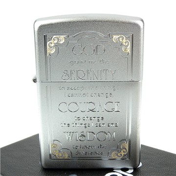 【ZIPPO】美系~Serenity Prayer-寧靜禱告文雕刻設計打火機