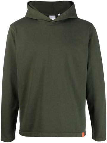 ASPESI - logo-tag cotton hoodie - men - Cotton - XL - Green