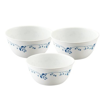 Corelle Brands 【CORELLE 康寧】古典藍450CC中碗三入組