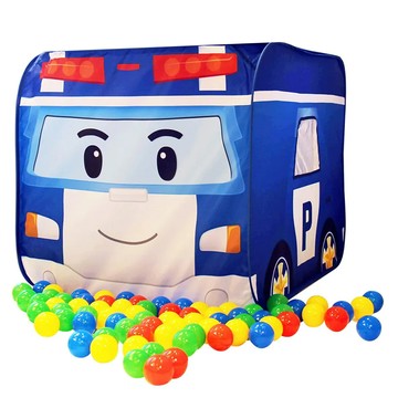 nunuKIDS 努努寶貝 球池帳篷二合一遊戲屋 含50顆球  42 x 42cm  波力 藍色  1組