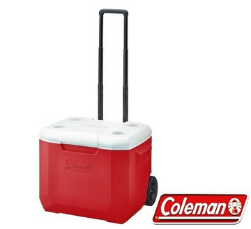 ├登山樂┤美國 Coleman 56L行動拉桿托輪冰箱 # CM-27864 美利紅