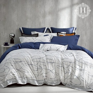 HOYA H Series 500織匹馬棉薄被套床包組｜凝墨｜(雙人/加大/特大)