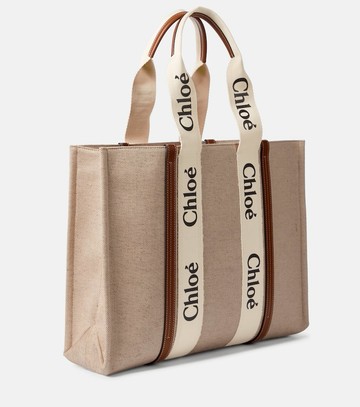 Chloé Woody Large canvas tote
