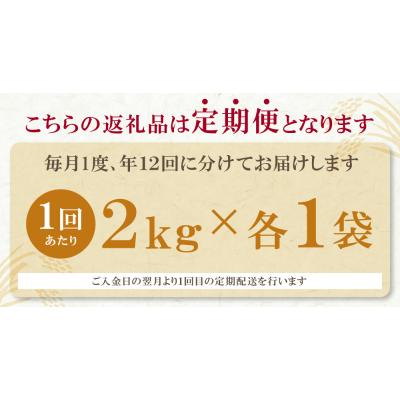 ふるさと納税 福智町 無洗米 福岡県産3種セット6kg定期便(毎月・年12回)