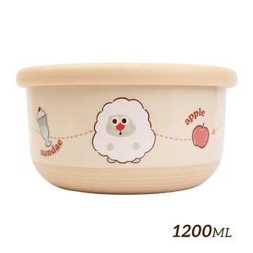 【HOUSUXI】鬆鬆家族-不鏽鋼雙層隔熱碗1200ml＜售價已折＞