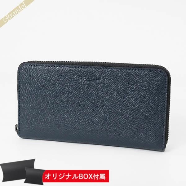 コーチ 長財布 COACH 財布 メンズ ラウンドファスナー クロス