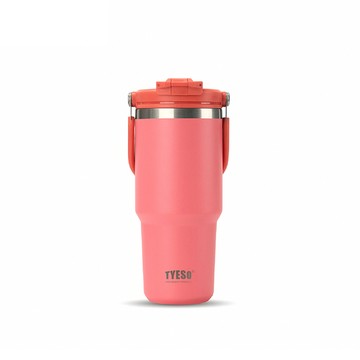 【H&R安室家】TYESO泰碩  304不鏽鋼雙飲保溫杯900ml(H37)紅