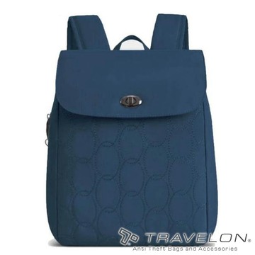 【Travelon 美國】Runways防盜後背包『藍』TL-43717 戶外 露營 休閒 時尚 旅遊 防盜 背包