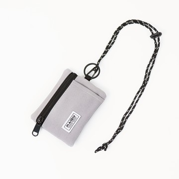 【MQ】證件零錢掛包/零錢包-灰色 悠遊卡包 信用卡包 學生錢包 零錢包 掛頸包