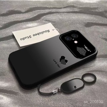 ✨限時下殺✨蘋果16手機殻16pro創意黑粉漸變愛心16plus網紅iPhone16promax全