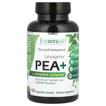 Emerald Laboratories, Levagen+® Pea+ with Enhanced LipiSperse®，60 粒素食膠囊