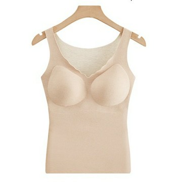 發熱衣內衣-蠶絲保暖胸墊背心女衛生衣4色74ih1【獨家進口】【米蘭精品】