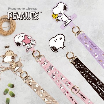 【Timo禮品館】SNOOPY史努比 蘋果/安卓 市售手機殼通用款 多功能手機夾片掛繩背帶組