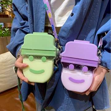 吸管水杯女可愛夏季高顏值網紅學生塑料杯子便攜大容量創意隨手杯