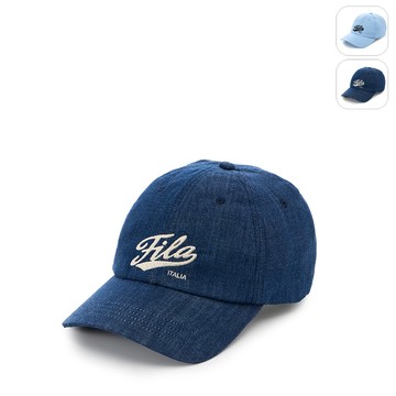 【FILA】經典LOGO帽-藍色 HTA-1002-BU