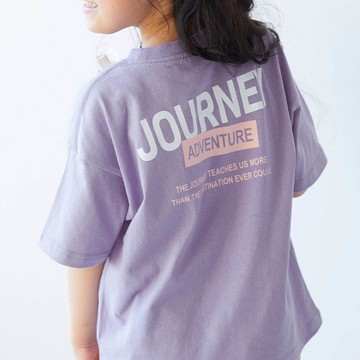 日本 devirock - 純棉定番短袖上衣-JOURNEY-淺紫