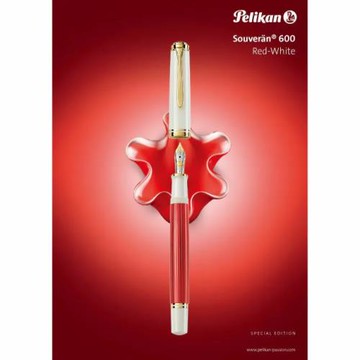 PELIKAN百利金 M600鋼筆-紅白條紋