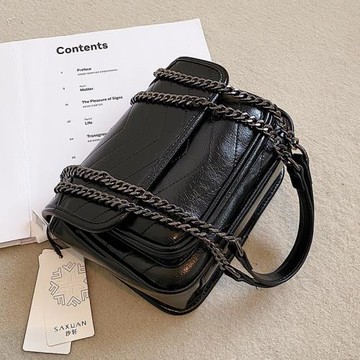 高級感小眾女士鏈條包包2025春夏新款潮時尚單肩包百搭通勤小方包