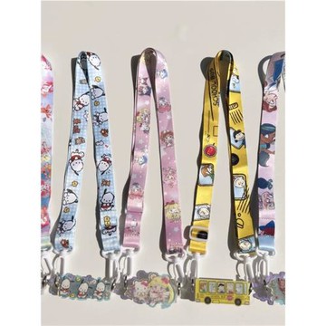 美人魚少女可愛卡通可調節長度手機背夾繩斜跨背帶繩掛脖防丟繩