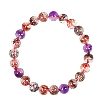 【正佳珠寶】 超七 頂級冰淨體滿絲超七 7.8-8.3mm 超七水晶手珠