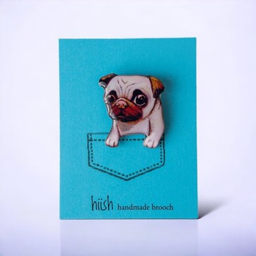 巴哥犬 口袋別針