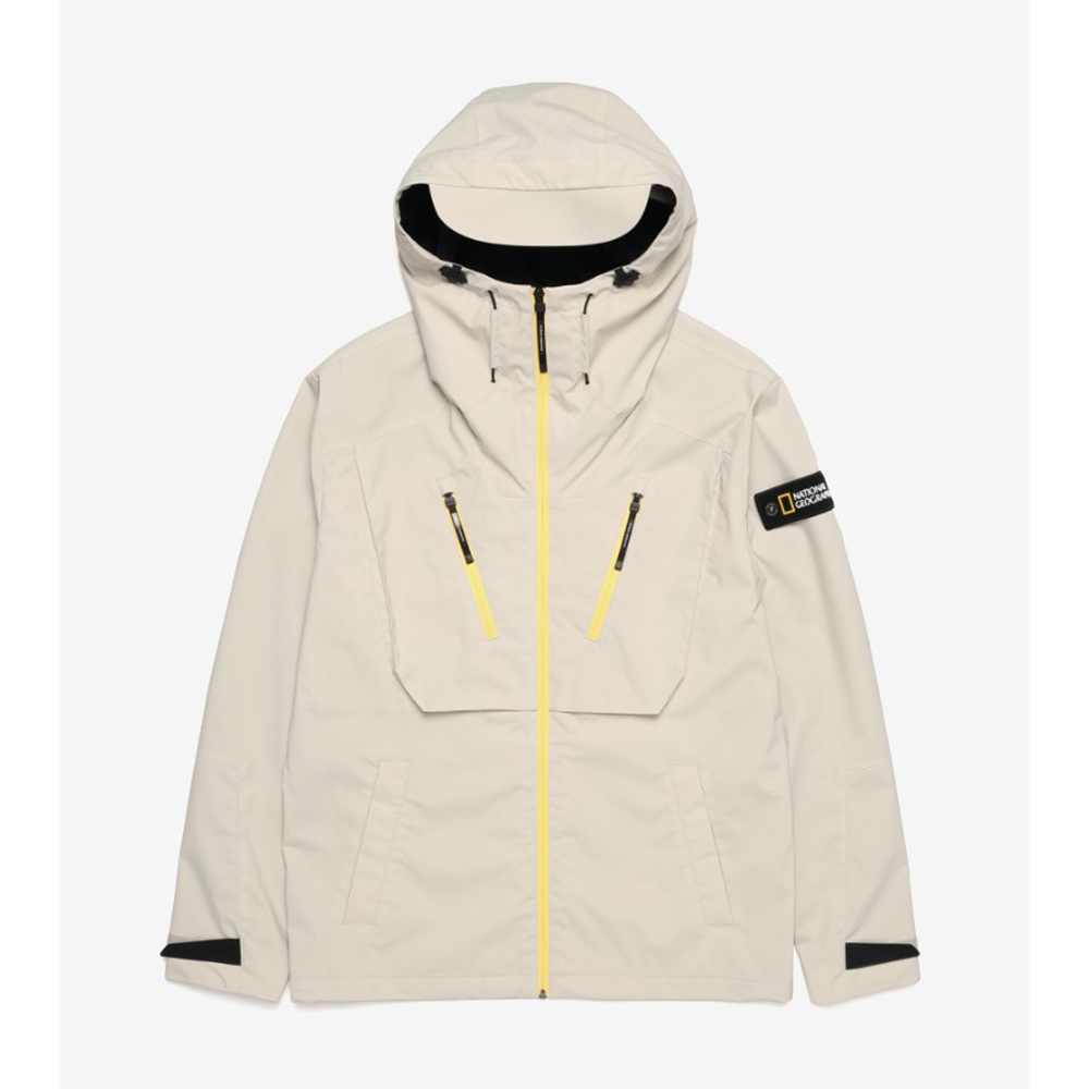 National Geographic WINDBREAKER JACKET 男風衣外套米灰推薦| 摩曼頓