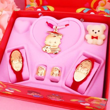 金寶珍銀樓-科技博士-彌月金飾音樂禮盒(0.50錢)