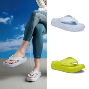 Crocs 卡駱馳 (女鞋) 經典慕斯中跟人字拖-209410
