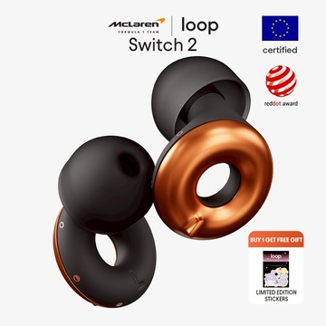官方免運 Loop Switch 2 耳塞 X McLaren 麥拉倫 F1 Team - 3 種用於終極控制的降噪模式