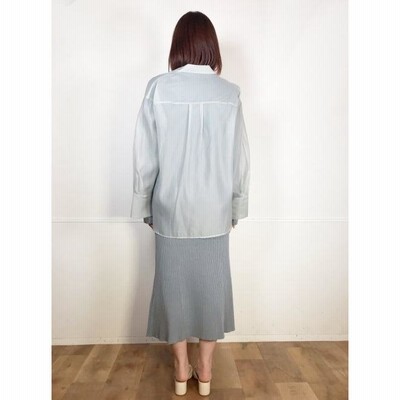 夏ファイナルセール40%OFF COCODEAL  ココディール スリットオーガンジーシャツ×リブニットワンピース  23春夏 73135548 ココディール 夏ファイナルセール40%OFF COCODEAL スリット