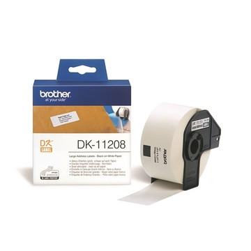 【 BROTHER】兄弟牌  白底黑字 38x90mm(400張) 定型標籤帶 / 盒 DK-11208