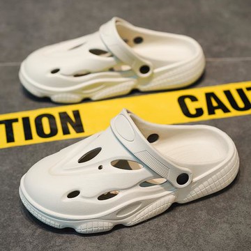 洞洞鞋男款夏季外穿踩屎感防滑包頭半拖鞋男士無后跟懶人沙灘涼鞋