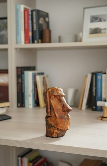 情人節禮物/摩艾擺飾/鐵鏽效果,攝影道具 , 書檔