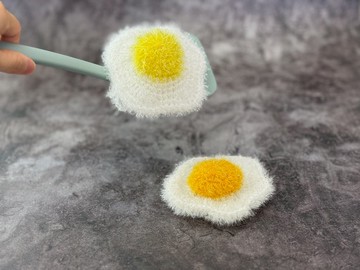 荷包蛋菜瓜布DIY線上課程材料包含影片 生日禮物 情人節禮物