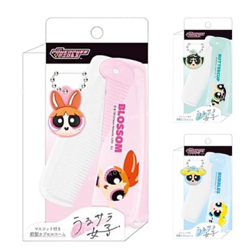 小禮堂 飛天小女警 折疊扁梳 (大臉款) 花花 泡泡 毛毛