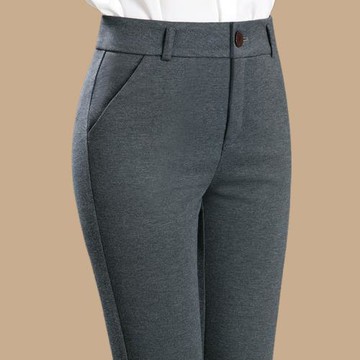 春秋季2025新款西裝褲女長褲褲子高腰彈力中年媽媽休閑直筒女西褲