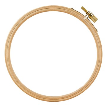 Clover 可樂牌 木質繡花框 10cm  淺棕色  1個