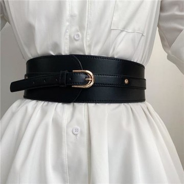 韓版腰帶女百搭裙子西裝襯衫復古腰封寬收腰裝飾外搭彈力松緊皮帶