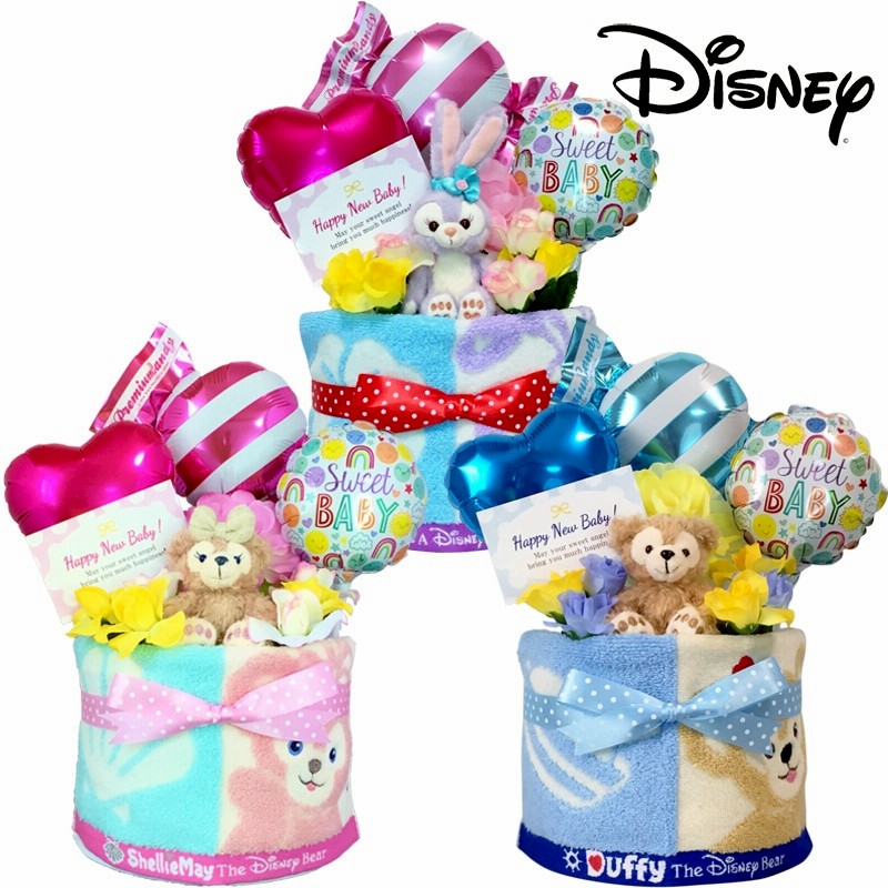 出産祝いに大人気！シェリーメイ豪華パペットおむつケーキ 女の子