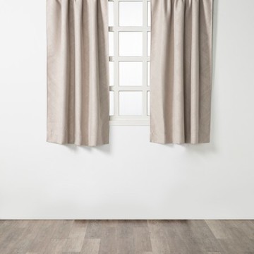 查莉三明治緹花半腰窗簾270x165 菱型米灰