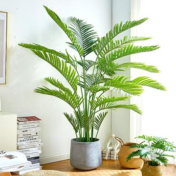 大型北歐仿真植物落地鳳尾葵簡約裝飾假花盆栽室內散尾葵綠植擺件 雙11全館免運