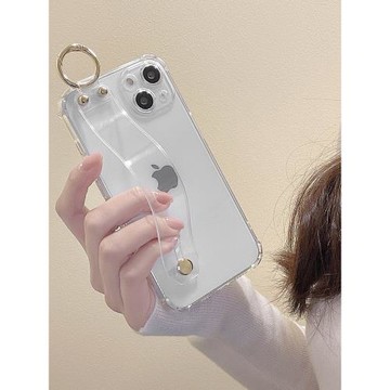 適用蘋果16手機殼iPhone15/14/13/12/11透明氣囊防摔16promax腕帶支架14pro女款15promax保護套16pro硅膠簡約