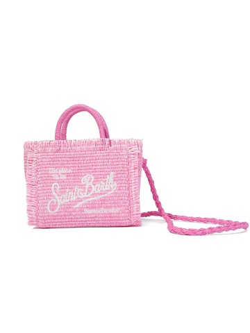 MC2 Saint Barth Kids - mini Vanity straw bag - kids - Cotton/Recycled Polyester - One Size - Pink