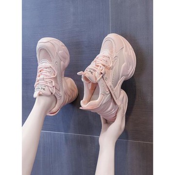 內增高老爹鞋女鞋子2025年夏季新款爆透氣厚底小白鞋運動松糕休閑