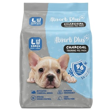 Absorb Plus 狠消臭尿布 藍袋 活性碳  L(90 x 60cm)  25片  1包