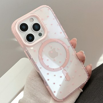 lulu|少女粉星星蘋果手機殼 適用蘋果16/15/14promax手機殼 i13/14pro保護殼